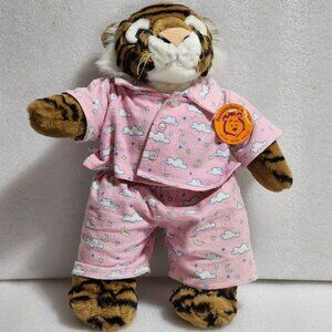 Pawsenclaws Bengal Tiger Plush wearing Pink Pajamas Clouds 16"